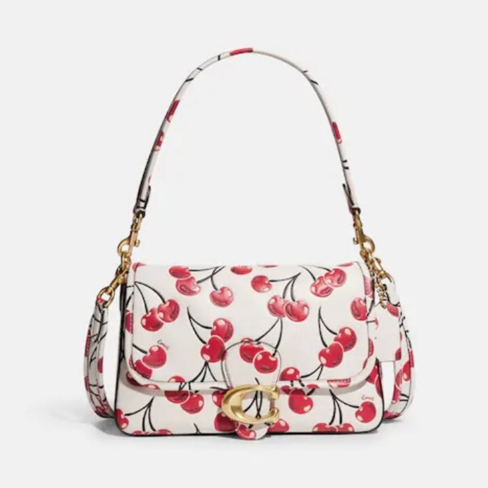 Coach Soft Tabby Shoulder Cherry Bag